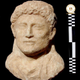 A finely sculpted bust found in the tomb.